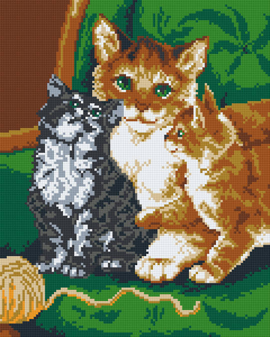 Cats Nine [9] Baseplate PixelHobby Mini-mosaic Art Kit